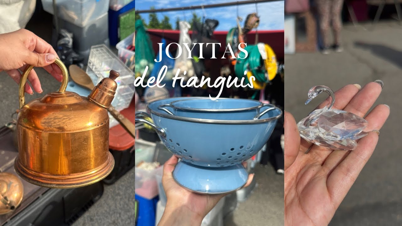🦢✨ Cisne Swarovski + Teteras de cobre + coladores azules 🩵 en el TIANGUIS | Nataly Guerrero  