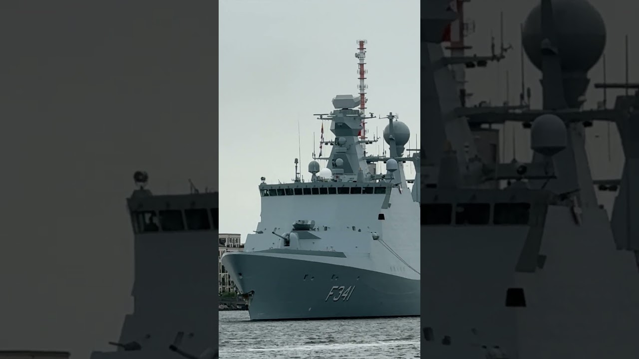 Fregatte ABSALON (F 341) verl&auml;sst Rostock 5.6.2025 zum Ostseeman&ouml;ver Baltic Operations