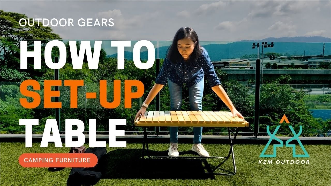 How to set-up the KZM Winsome Wood Roll Up Table!
