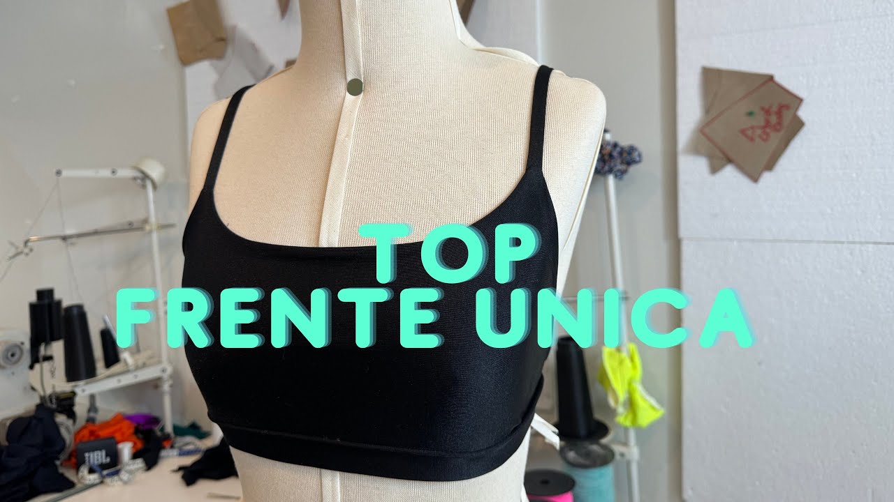 Aprenda a fazer um top para academia ou biquíni desde a modelagem até o acabamento