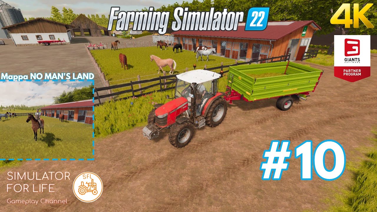 #10 LA STALLA E I PRIMI CAVALLI - NO MAN'S LAND - FARMING SIMULATOR 22 ITA 4K