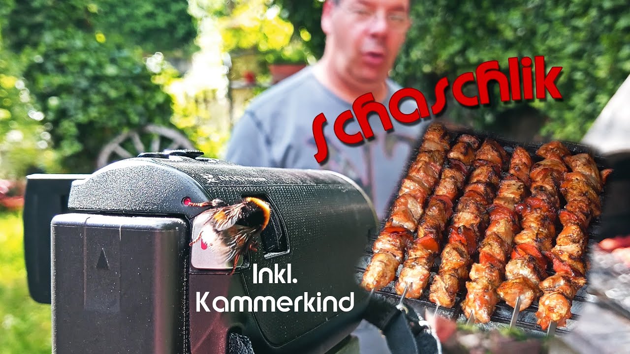 Heute gibt es Schaschlik vom Spieß