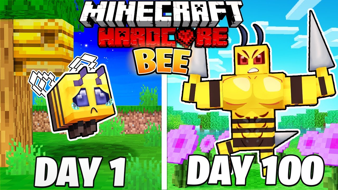 Я выжил 100 ДНЕЙ будучи ПЧЕЛОЙ в ХАРДКОРНОМ Minecraft!