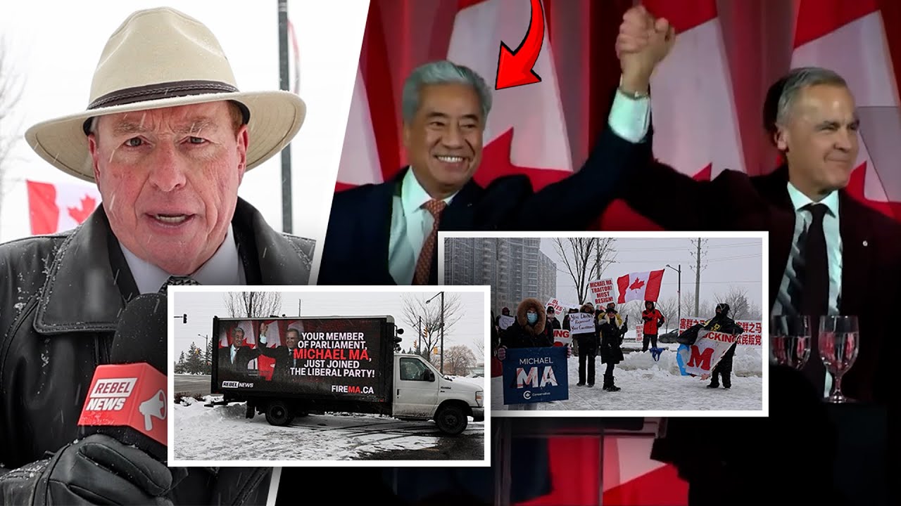 Another Tory turncoat! Markham residents protest Michael Ma's Liberal floor crossing