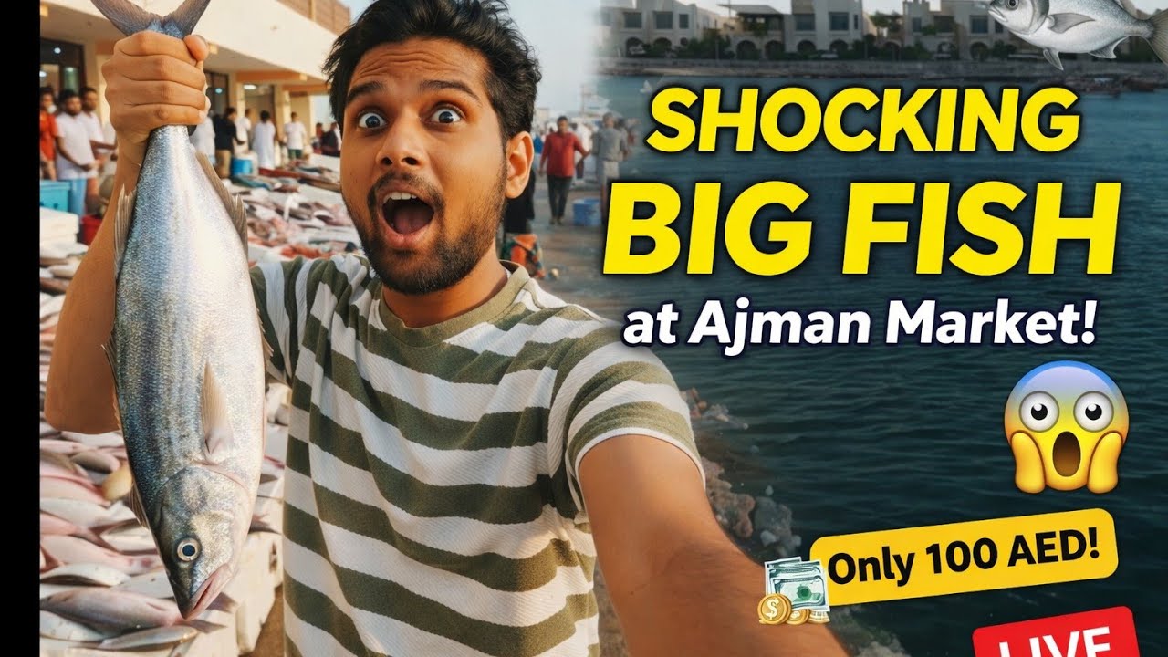 🇦🇪 என்னது! அஜ்மான் மார்க்கெட்ல இவ்வளவு விலை அதிகமா? 😱🇦🇪 Ajman Fish Market Shocking Prices! 🐟