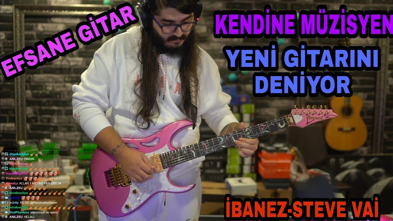 KENDİNE M&Uuml;ZİSYEN YENİ GİTARINI TANITIYOR VE DENİYOR (İBANEZ STEVE VAİ