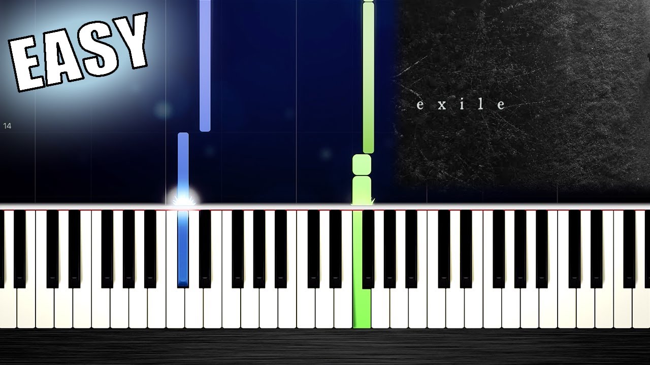 Taylor Swift &ndash; exile (feat. Bon Iver) - EASY Piano Tutorial by PlutaX