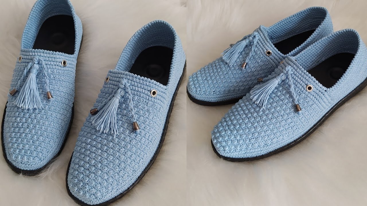 ERKEK ÖRGÜ AYAKKABI YAPIMI / Klasik Model erkek ayakkabısı / shoes / Ayşe Varol
