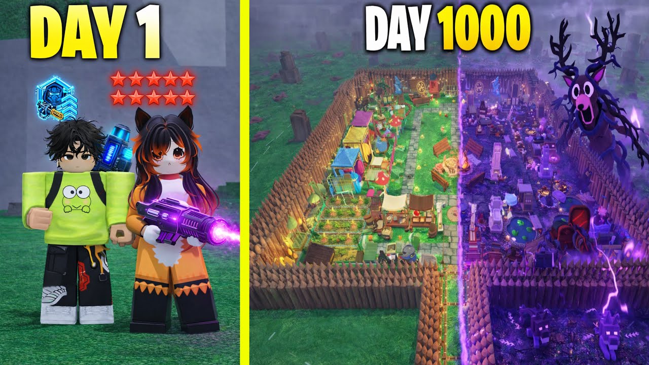 We Survived 1000 Days in 99 Nights , Base Was Corrupted 