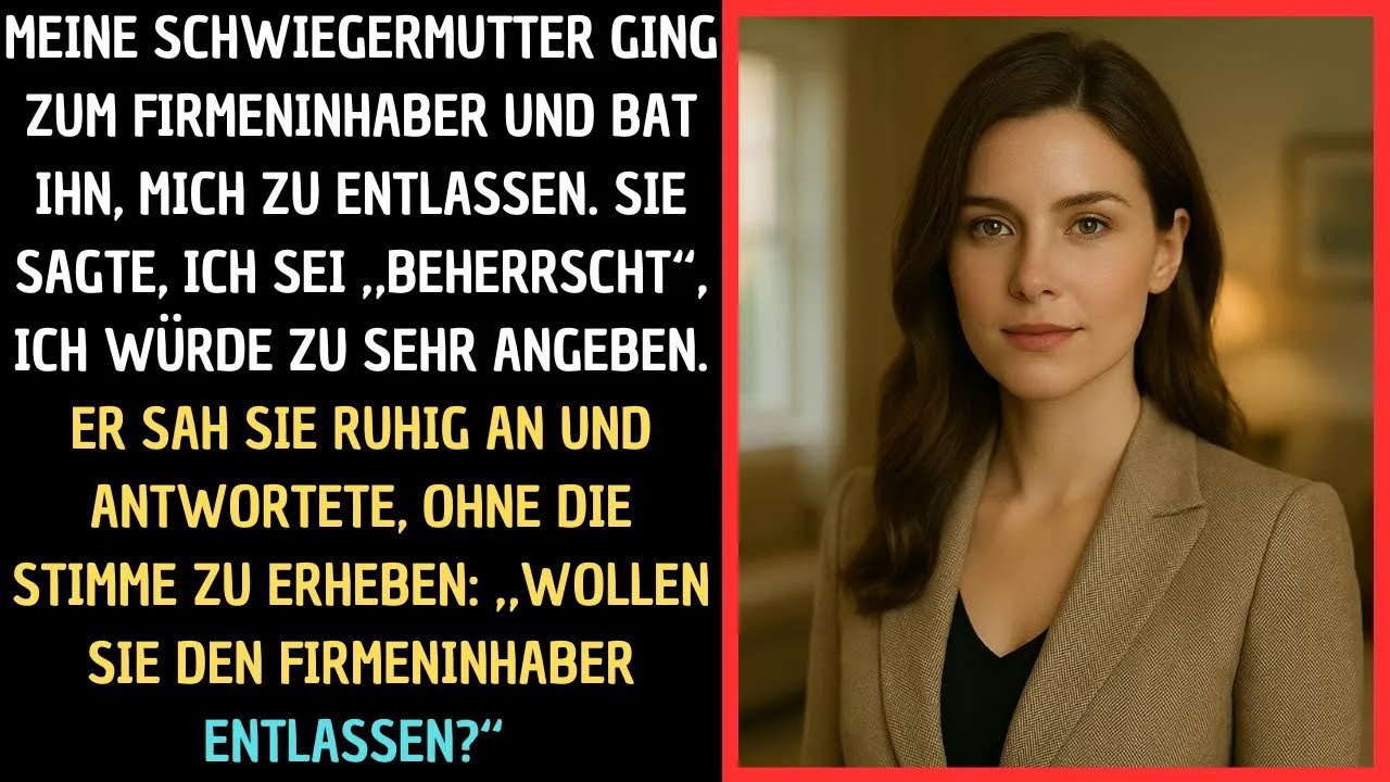 Meine Schwiegermutter versuchte, mich in einer Besprechung aus der Firma zu werfen, ohne zu wisse