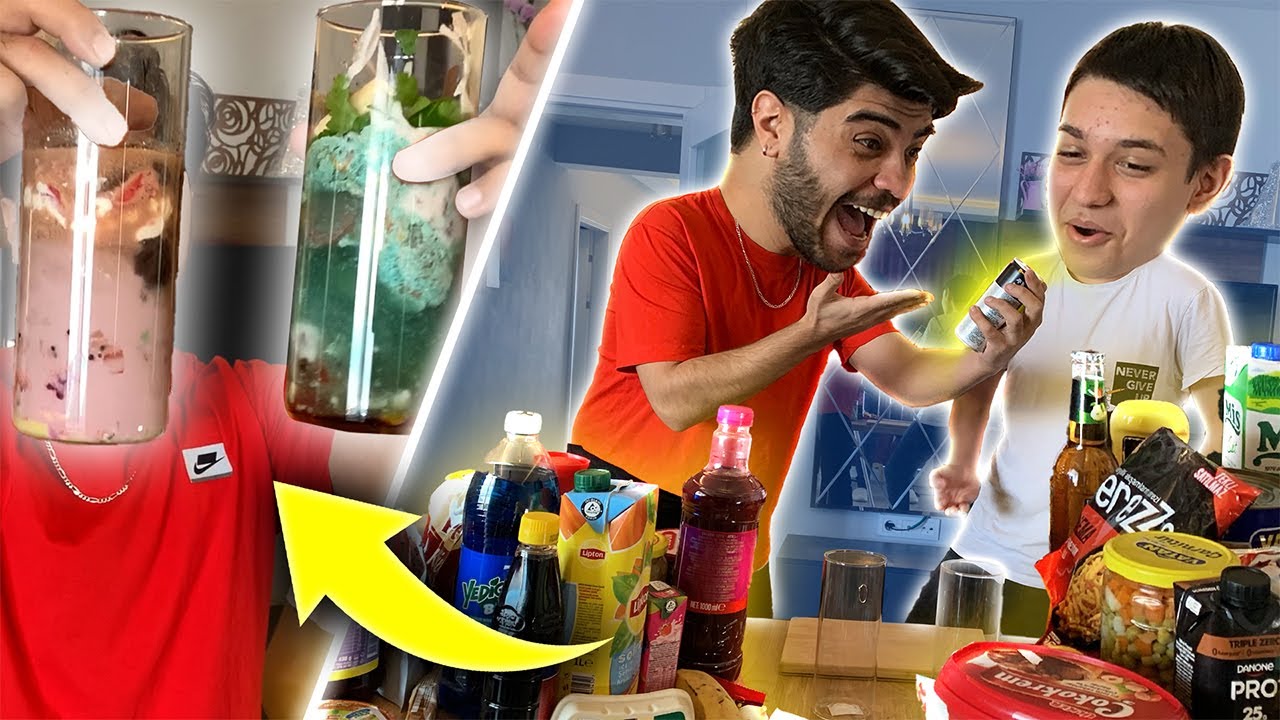 MARKETTEKİ HER ŞEYİ KARIŞTIRIP İÇTİK!! 🥤(Smoothie Challenge)