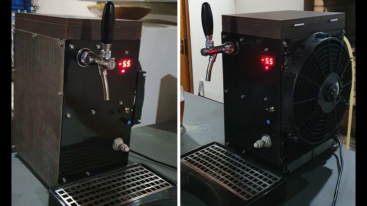 Choppeira caseira compacta, feita com bebedouro e gambiarras