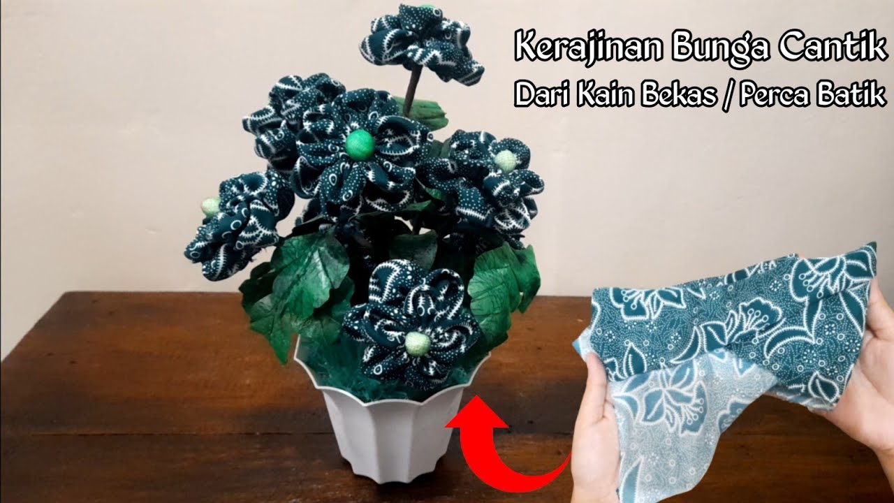 Diy Kerajinan Bunga dari Kain Perca Batik | Flower Craft From Patchwork
