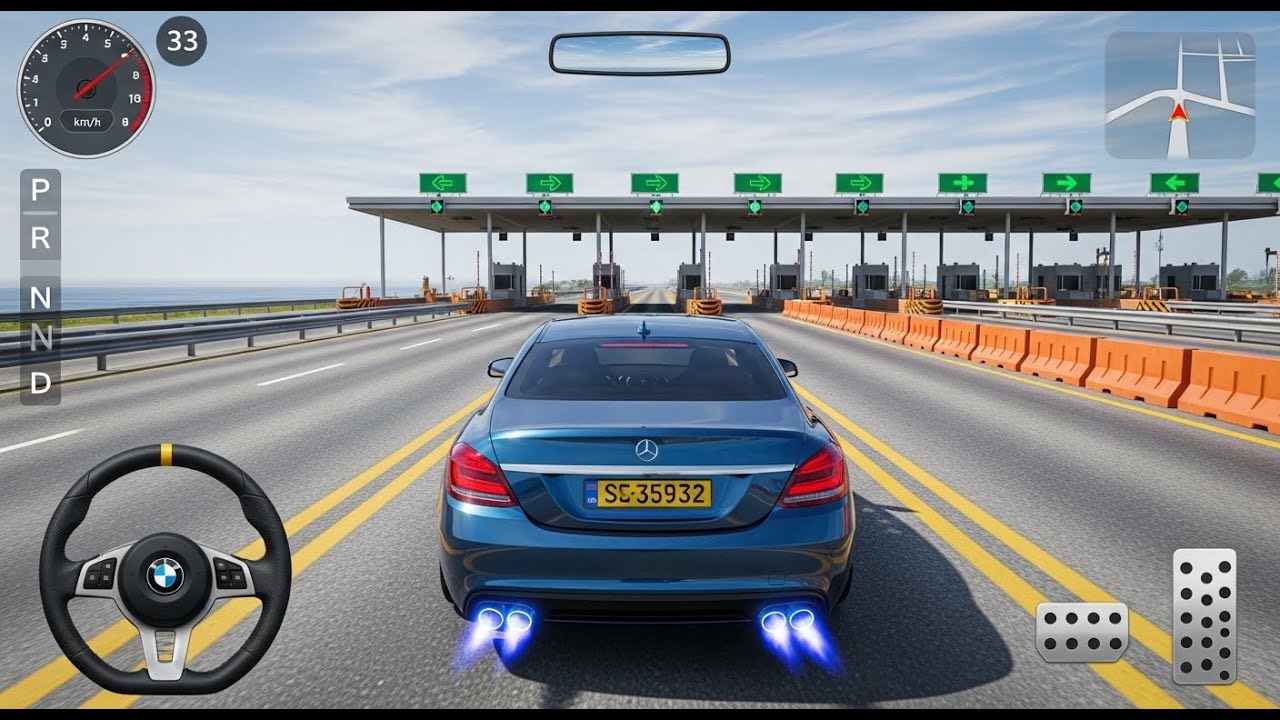 New Blue Mercedes For Parking - 3d Driving Class android game