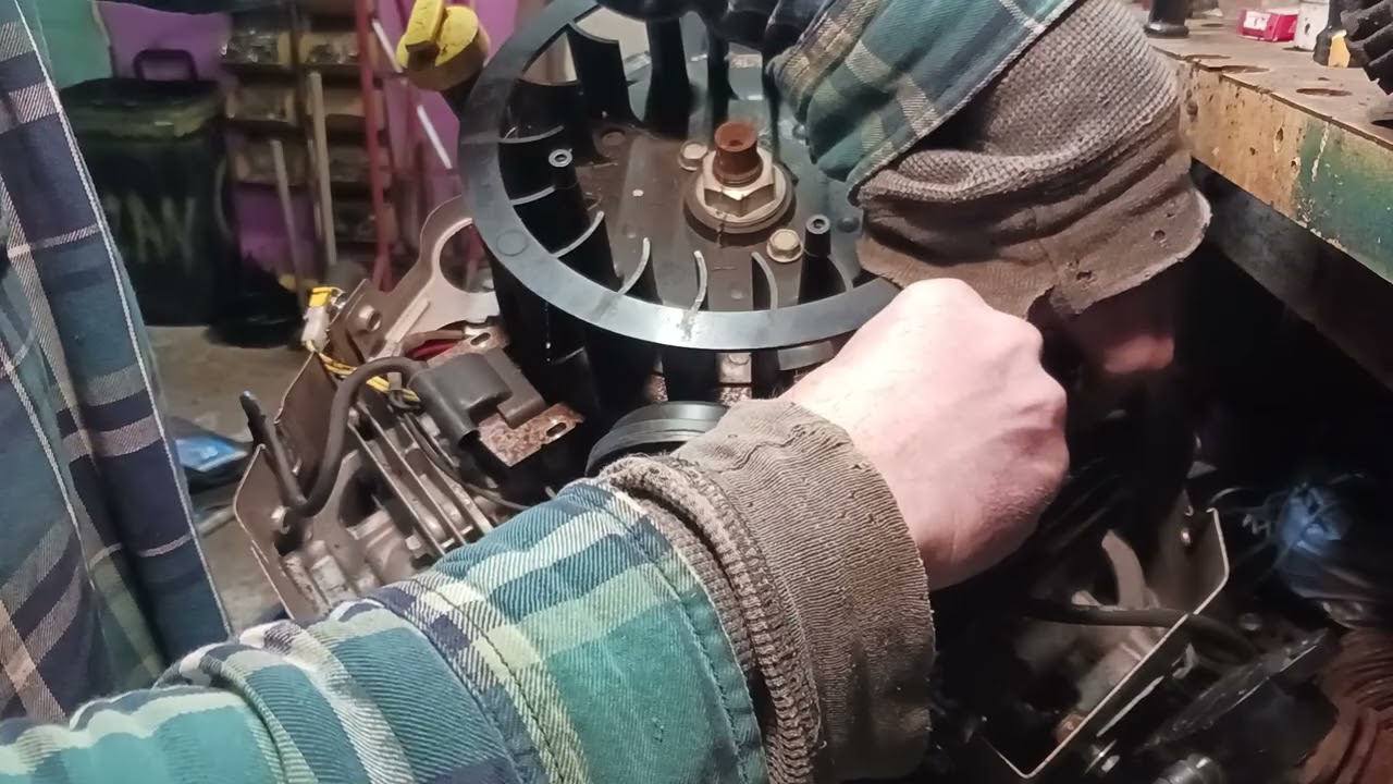 how to take ignition coils off and put on John Deere riding lawn mower 25 hp & Stratton motor