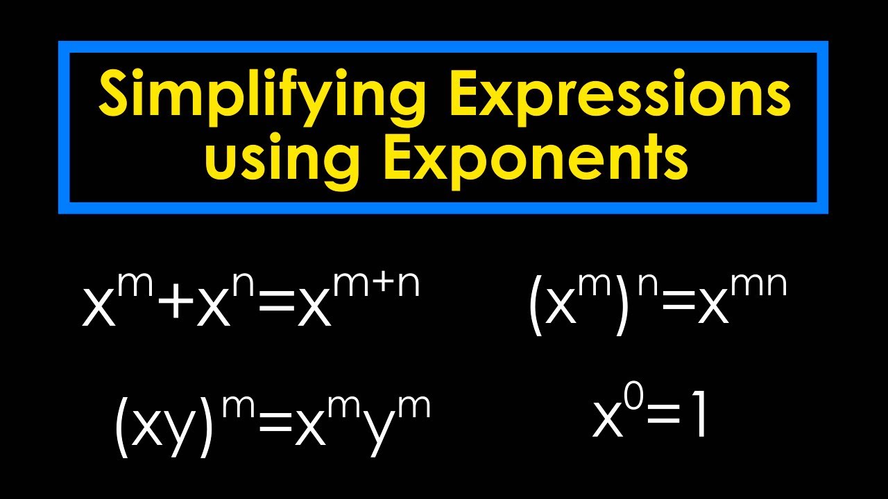 How To Simplify Expressions using EXPONENTS