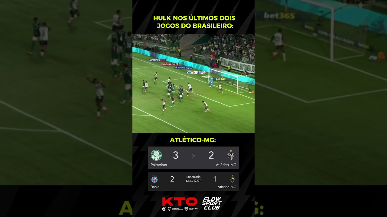 HULK: Gol ol&iacute;mpico, Gol de falta, Gol nos acr&eacute;scimos GALO: 2 derrotas 💀 #hulk #galo #palmeiras