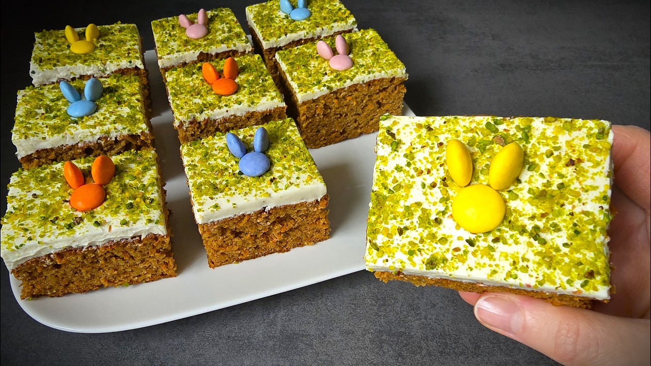 Saftiger Karottenkuchen 🐰🥕 R&uuml;blikuchen 🐣 Carrot Cake mit Frischk&auml;se Frosting