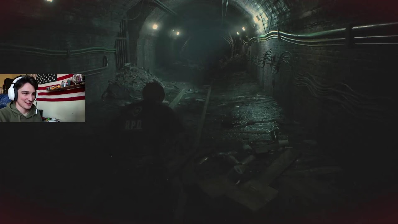 Lets Play Re2Remake hardcore minigun only! (leon)