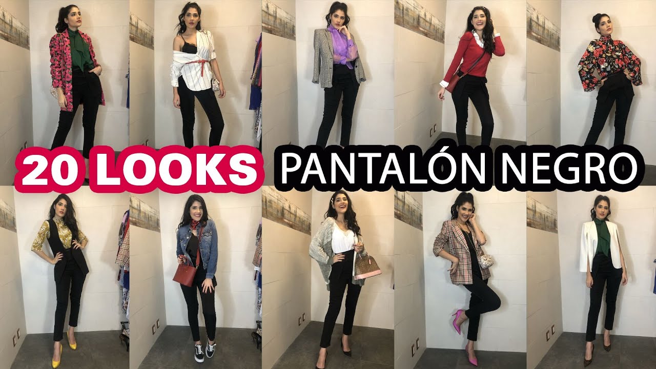 COMO VESTIR PANTALON NEGRO 20 OUTFITS CON BASICOS