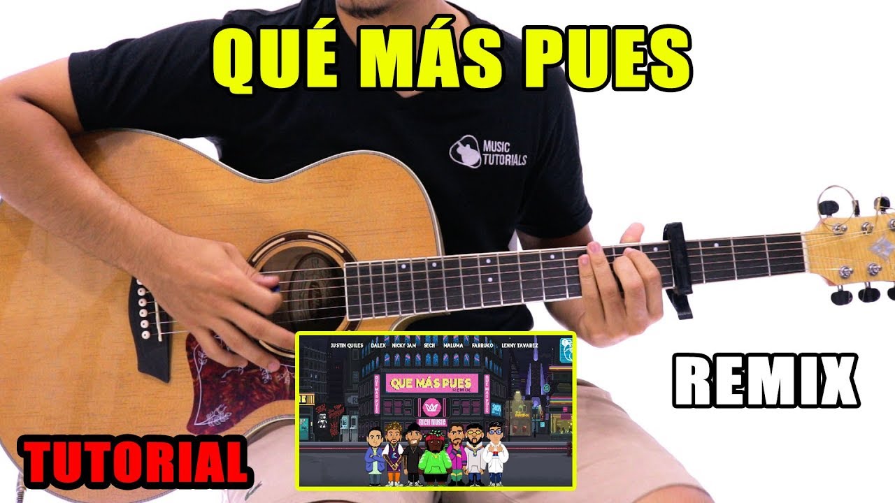 Cómo tocar Qué Más Pues Remix de Sech en Guitarra | Tutorial + PDF GRATIS