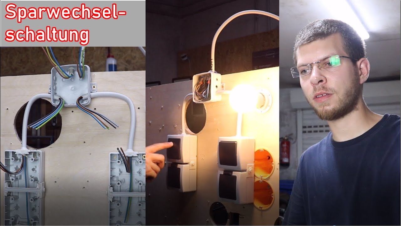 Sparwechselschaltung Aufputz verdrahten! ElektroM