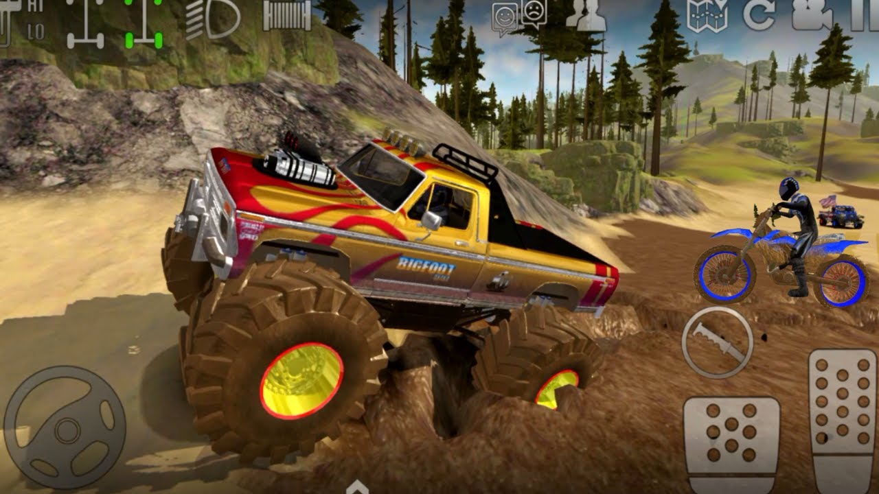 Driving a Pickup Truck Through Mud Simulator #1 - Offroad Car Outlaws - Android Gameplay