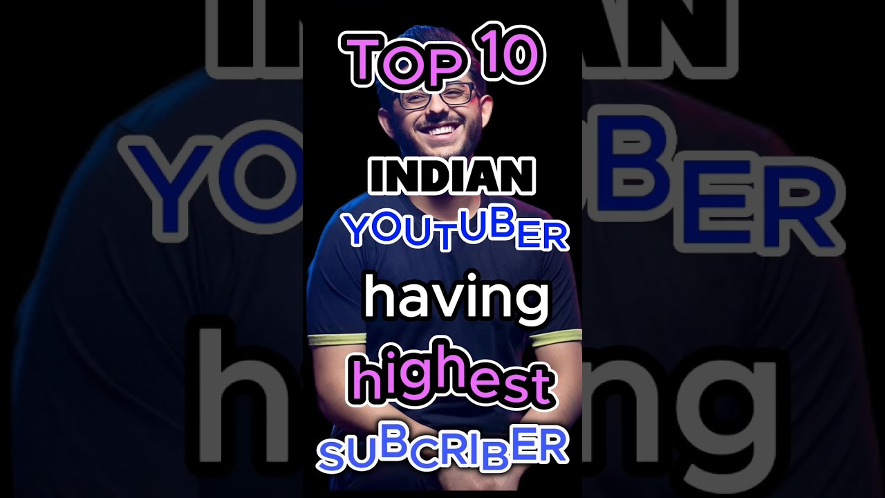 top 10 highest subscribed YouTubers in india #top10 #subscribers #youtuber #indian #viralhorts