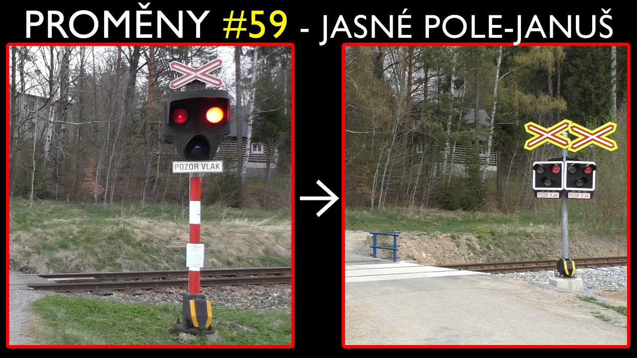 Proměny železničních přejezdů #59 - Jasné Pole-Januš (2021 - 2022) / Railroad crossing changes