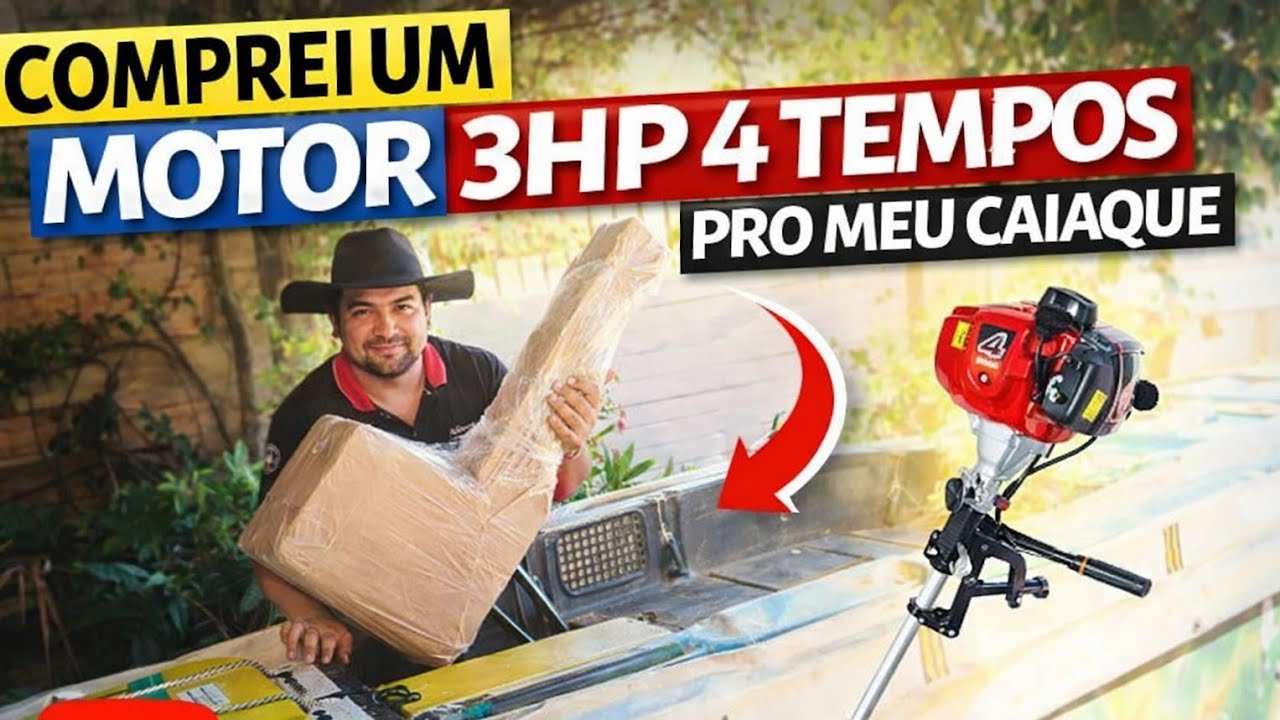 Comprei um motor 4 tempos 75cc pro meu caiaque shark.. 