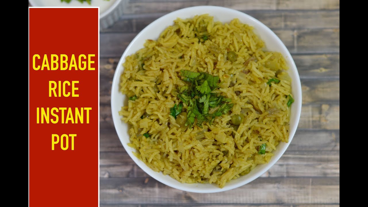 Instant Pot Cabbage Rice|Cabbage Pulao|Easy Lunch Box Rice recipe
