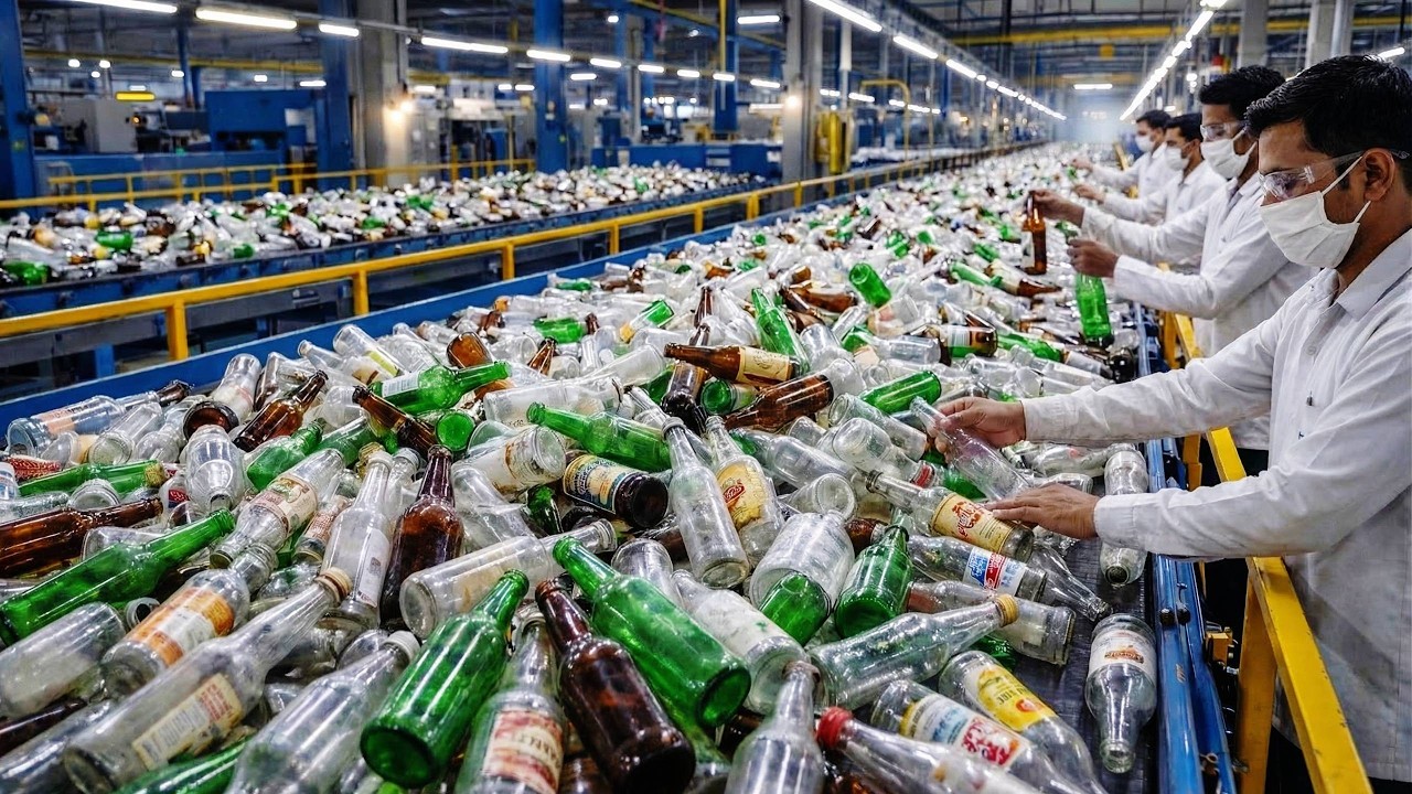Bagaimana Jutaan Botol Bekas Dibuat Kembali Menjadi Gelas Minum