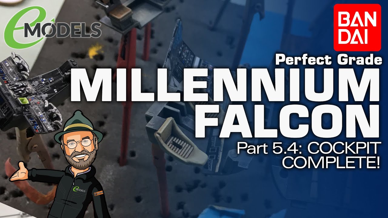Bandai Perfect Grade Millennium Falcon 5.4: COCKPIT DECALS & COCKPIT COMPLETE!