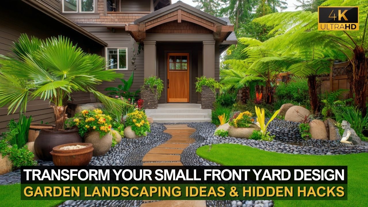 🌿 Transform Your Small Front Yard with These Garden Landscaping Ideas & Hidden Hacks Inside!