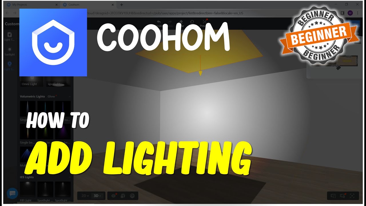 Coohom How To Add Lighting