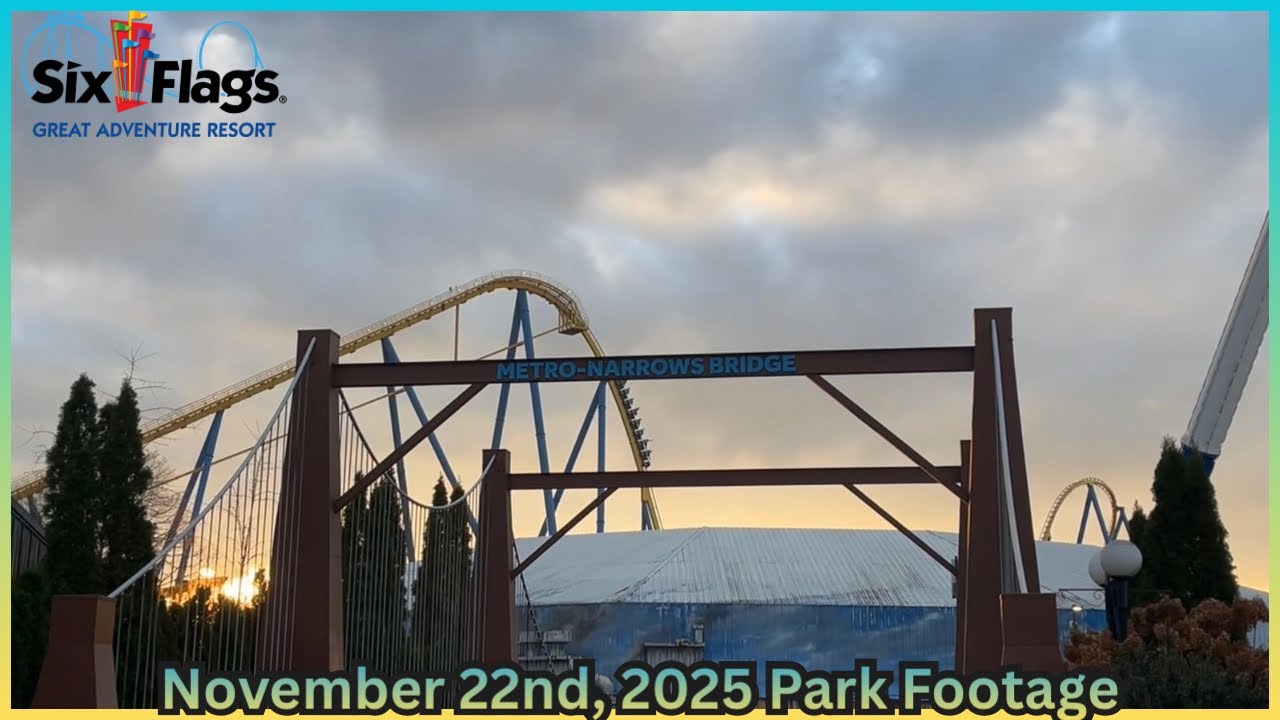 Six Flags Great Adventure November 22nd, 2025 Park Footage