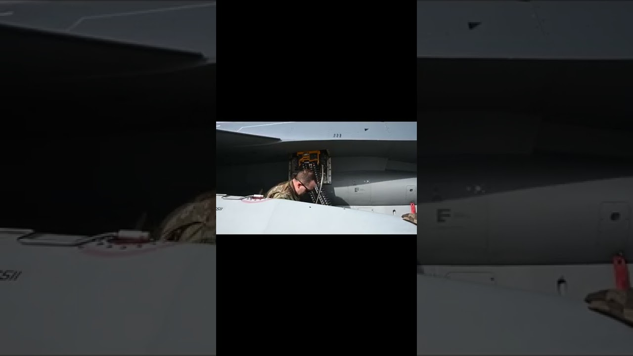 Loading ammunition into an F-16