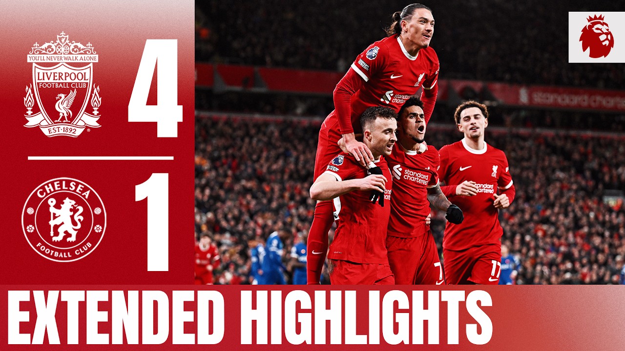Jota, Bradley, Szoboszlai & Diaz goals! | Liverpool 4-1 Chelsea | Extended Highlights