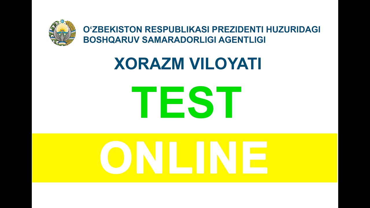 Xorazm. 03.03.2026 y. Test 2
