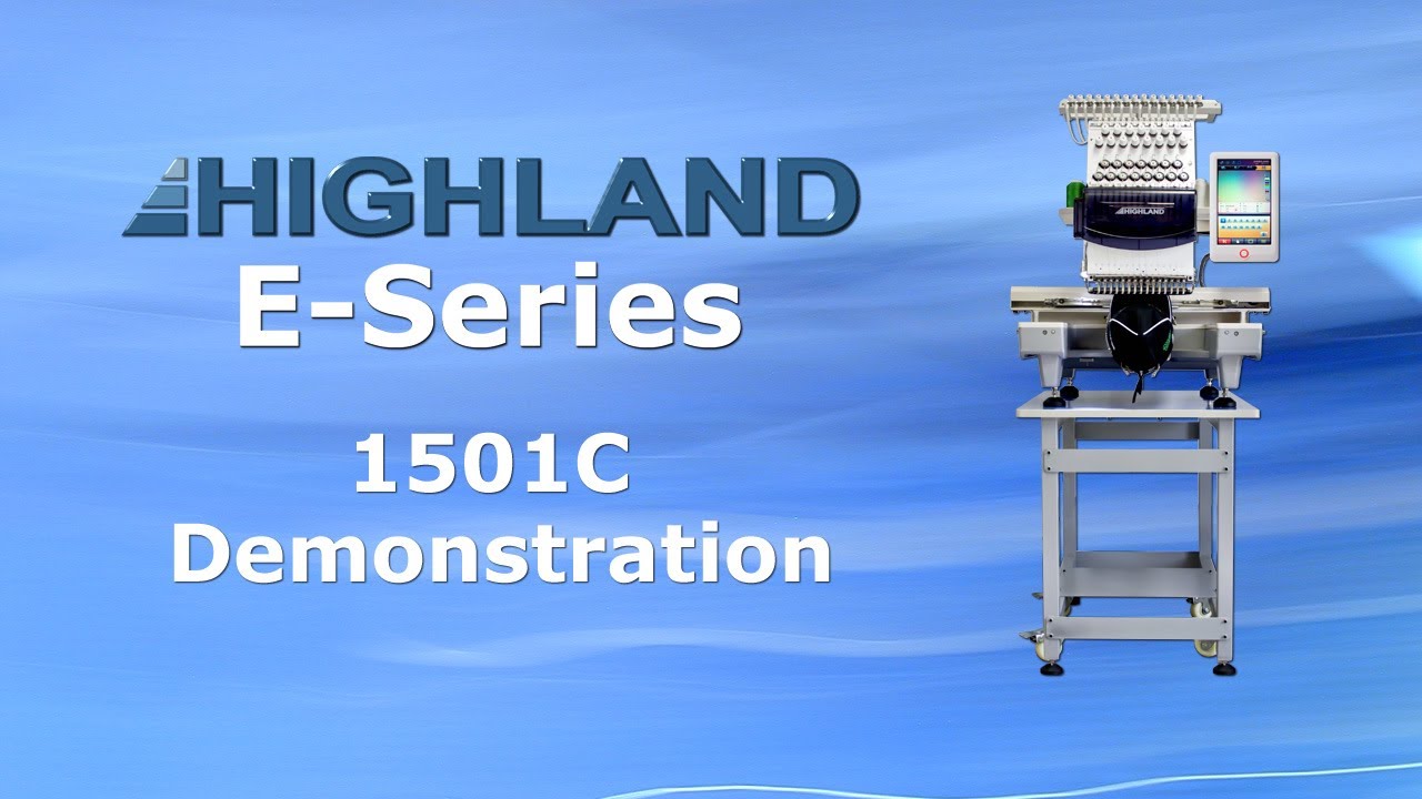 Highland HM/E-1501C Embroidery Machine Demo