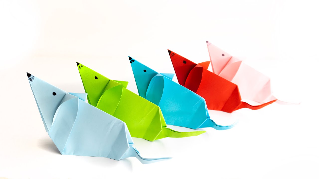 Cómo hacer un ratón de papel - Origami Mouse