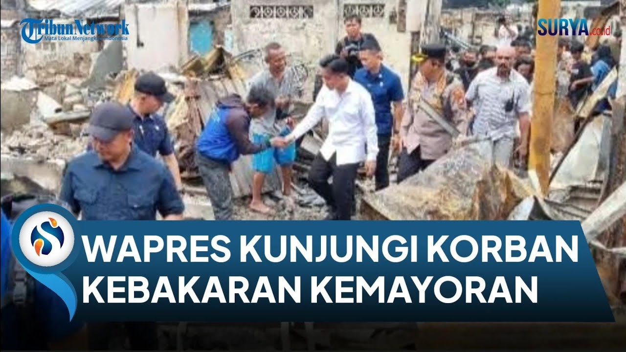 Hanguskan 543 Rumah, Wapres Kunjungi Korban Kebakaran di Kemayoran Gempol