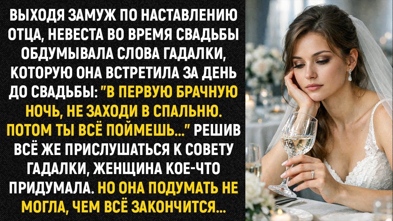 Выходя замуж по наставлению отца, невеста во время свадьбы обдумывала слова гадалки накануне...