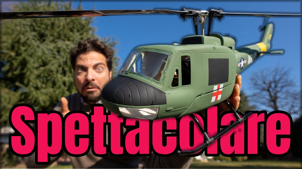 FLYWING Huey UH-1 Uno dei migliori Elicotteri in Scala Stabilizzato da GPS