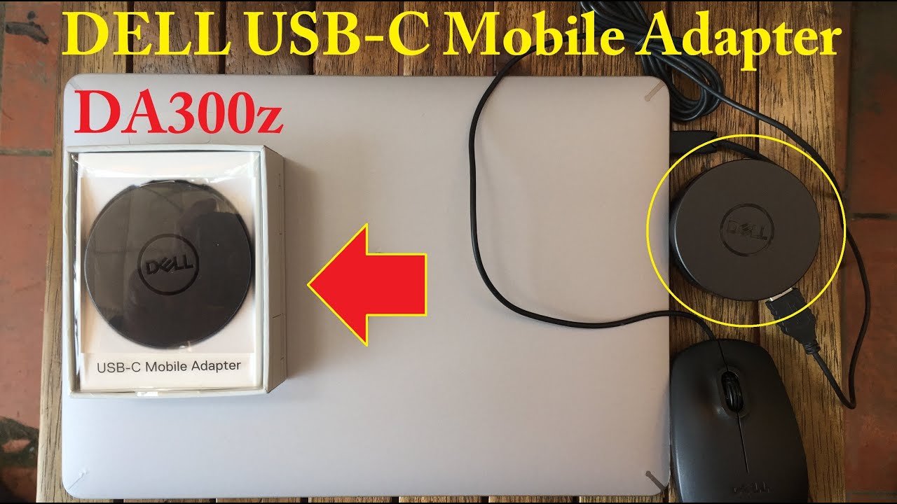 DELL USB-C Mobile Adapter Model: DA300z | CN-0XGD4Y-BLK00-04F-4214-A01