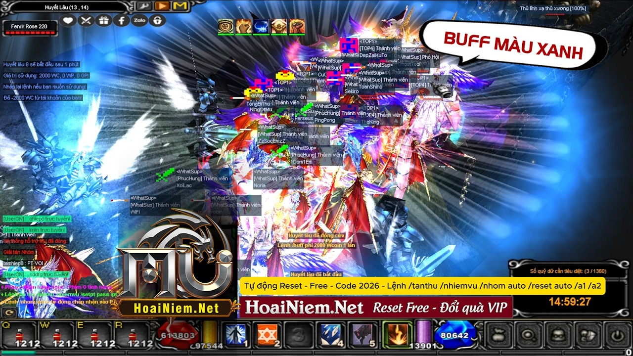 HoaiNiem.Net SS6 Cày Reset đổi Quà - DW cầm gậy rồng full +13 sáng chóe  - Lê Minh Hài