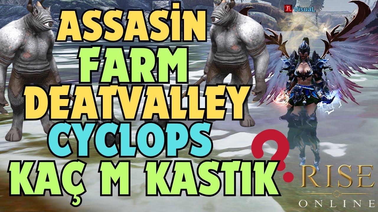 RİSE ONLİNE ASSASİN FARM CYCLOPS ( BU SLO ÇOK CANLAR YAKAR ) CRYSTAL PK  / 50 KILL KUTU KIRIDRMA