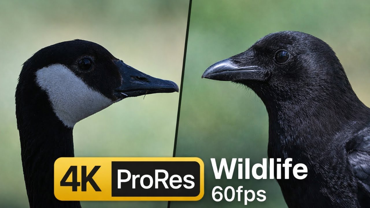 Canada Goose & Crow | Nikon Z9 ProRes 4K 60fps | 180–600mm