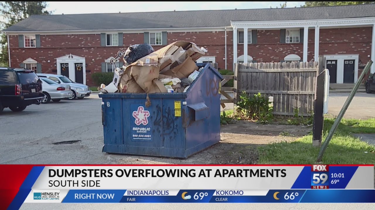 Overflowing trash burdens residents at a south side apartment complex that saw their water turned of
