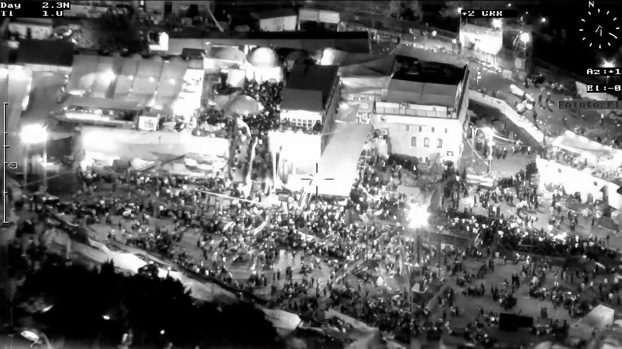 אלפים מנסים להימלט: צילומי האוויר של המשטרה מאסון מירון נחשפים